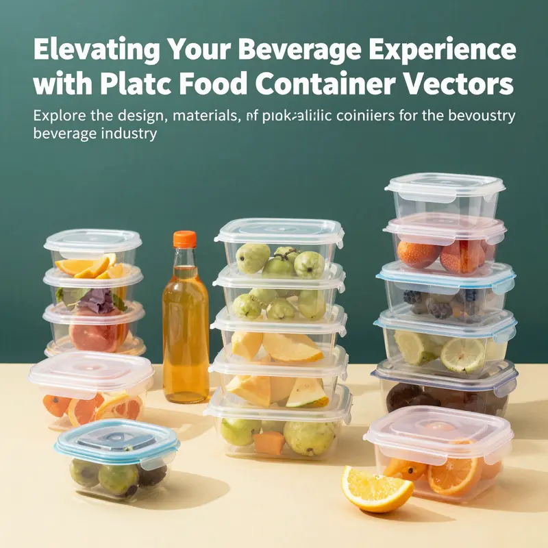 An engaging display of various plastic food containers used for drinks, representing their application in the beverage market.