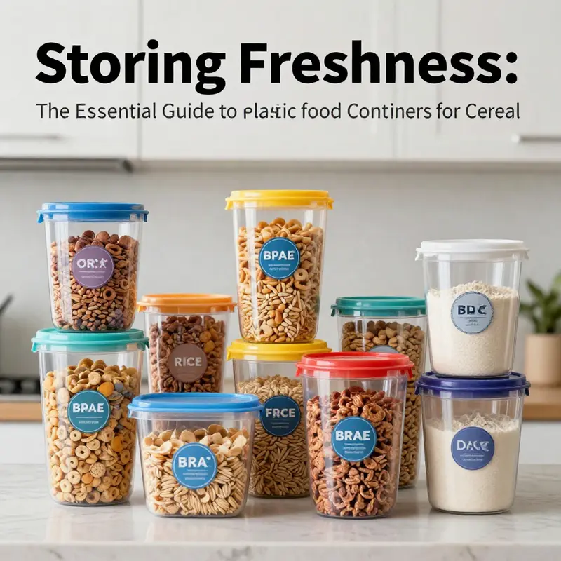 A variety of BPA-free cereal storage containers to ensure safe food storage.
