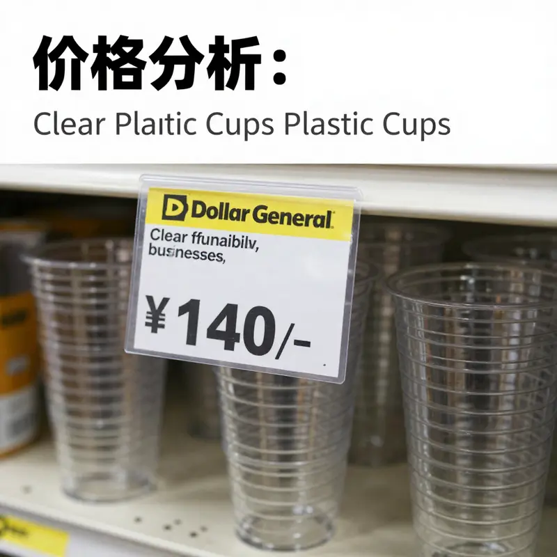 A variety of clear plastic cups available at Dollar General, showcasing their practicality for different beverage services.