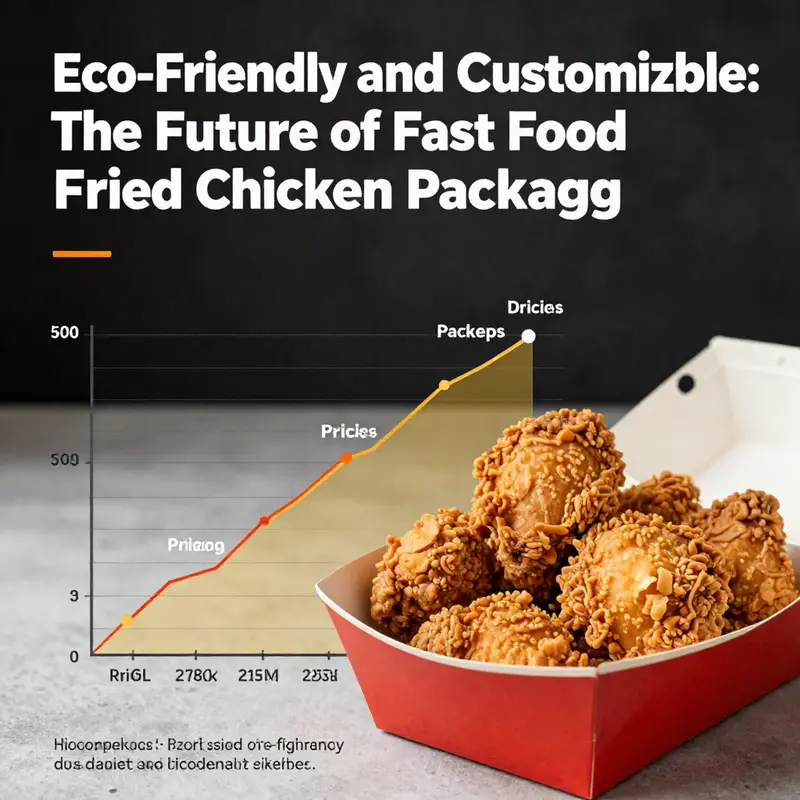 Sustainable materials for disposable packaging in fast food fried chicken service.