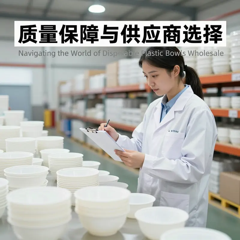 Different types of disposable plastic bowls made from PET, PP, and PLA materials.