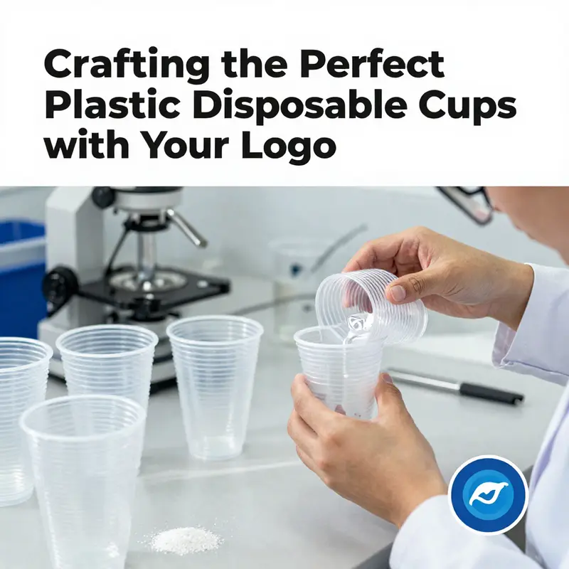 Demonstration of the hot stamping process for logo application on plastic disposable cups.
