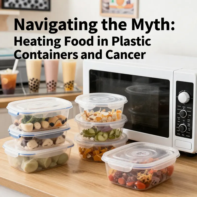 Understanding the risks of heating food in various types of plastic containers.