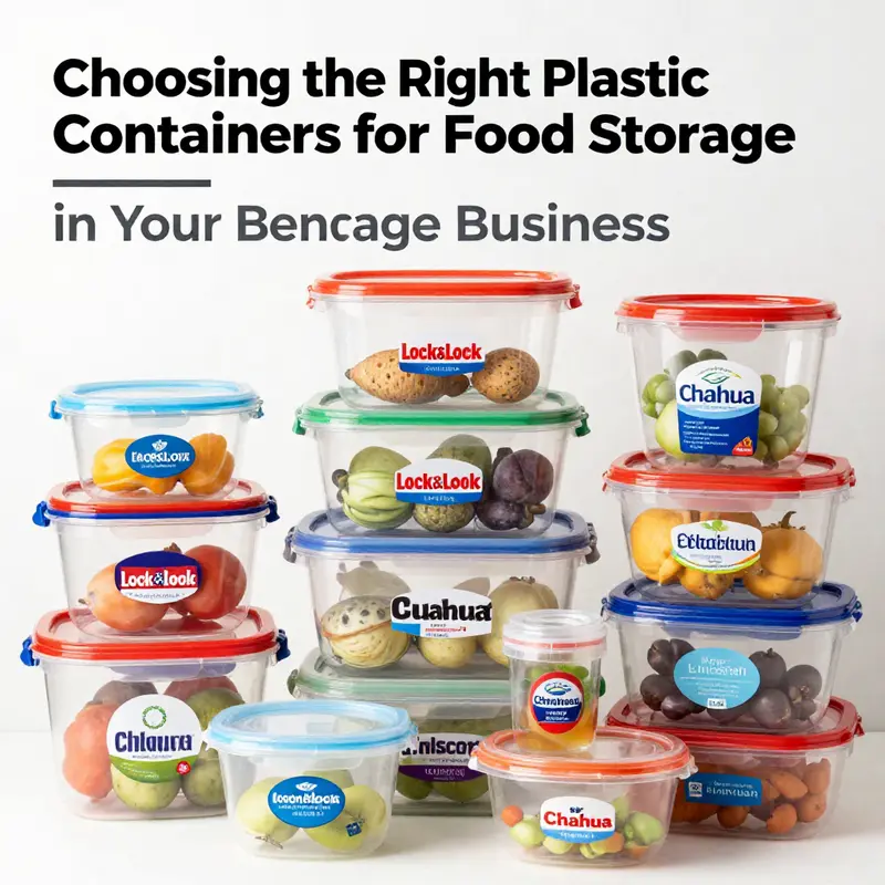 Showcasing various types of food-grade plastic containers designed for safe food storage.