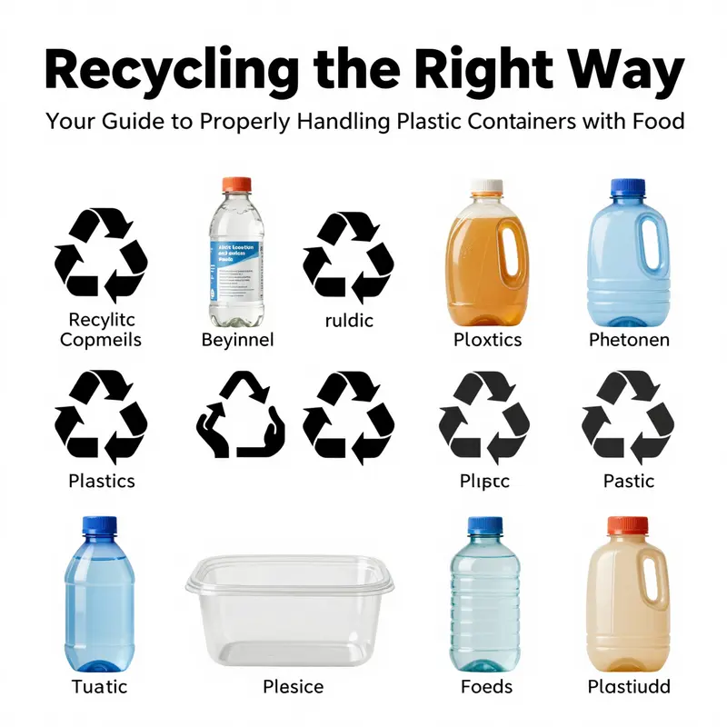 Properly cleaned plastic containers ready for recycling.