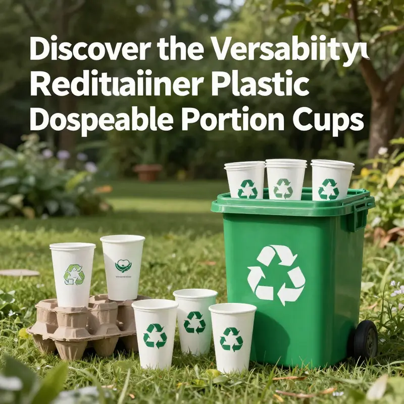 Reditainer 5.5-ounce cups displaying their stackable, clear, and durable design perfect for various food applications.