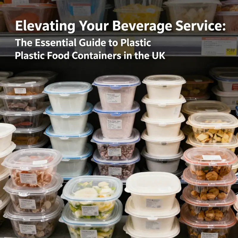 Bulk plastic food containers ready for wholesale distribution to food businesses.