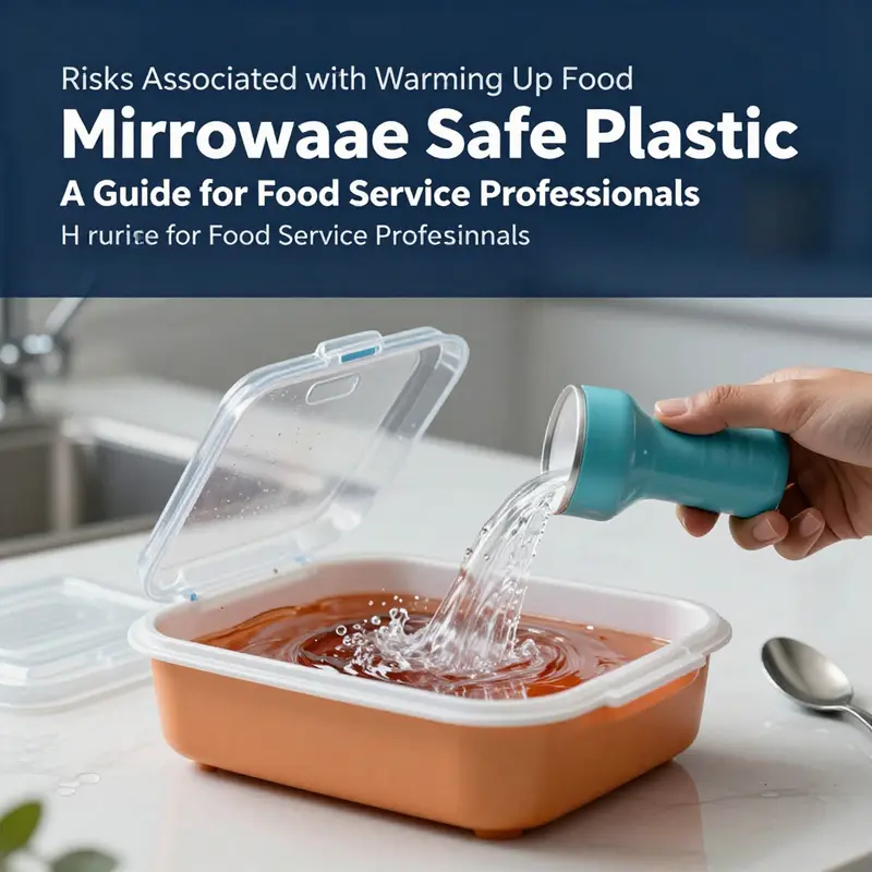A variety of plastic containers, some marked microwave-safe, indicating the importance of labeling.
