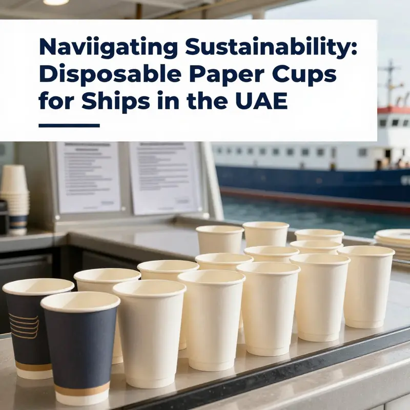 Compliant disposable paper cups are critical for service efficiency aboard ships in the UAE, under strict regulations.