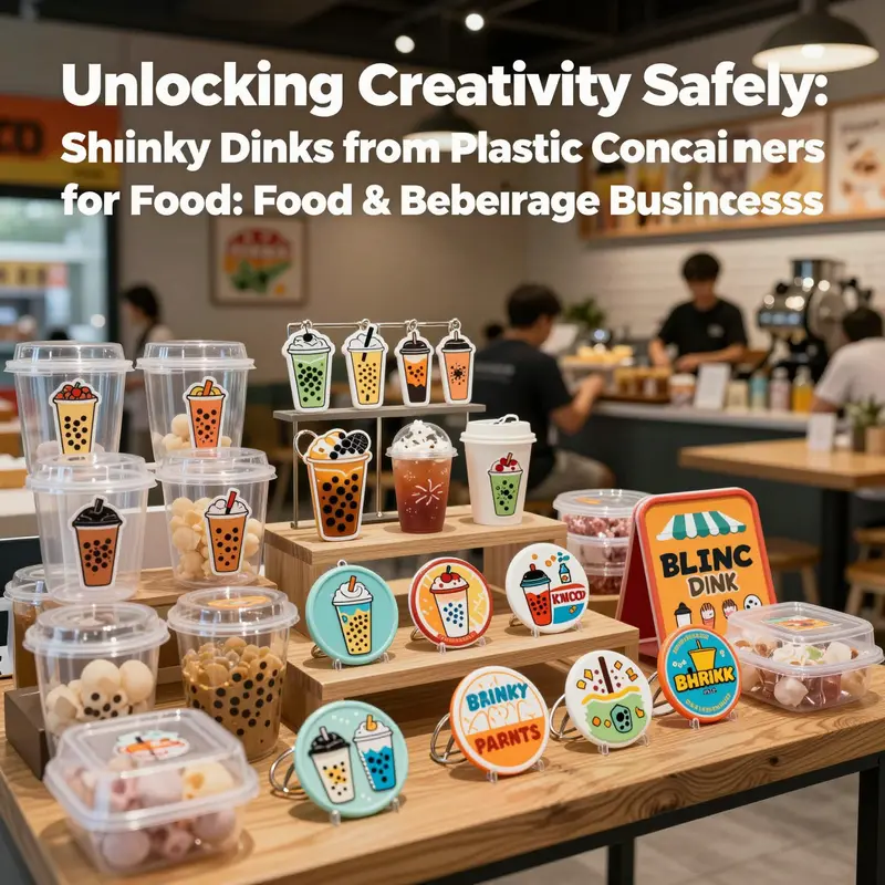 Close-up of #6 polystyrene food containers prepared for safe crafting with Shrinky Dinks, alongside safety equipment.
