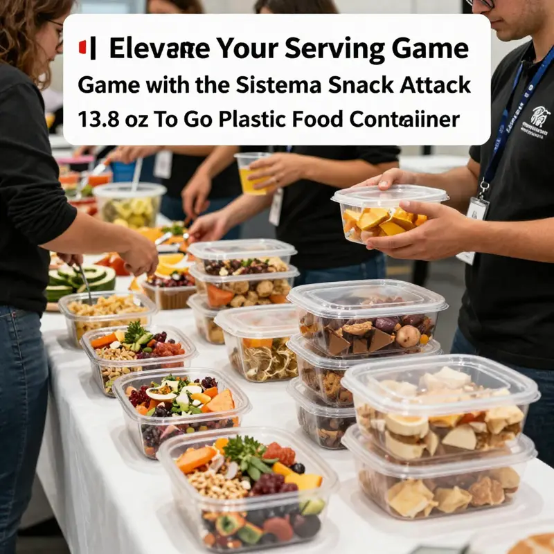 The Sistema Snack Attack container effectively holds snacks, ideal for various food service situations.