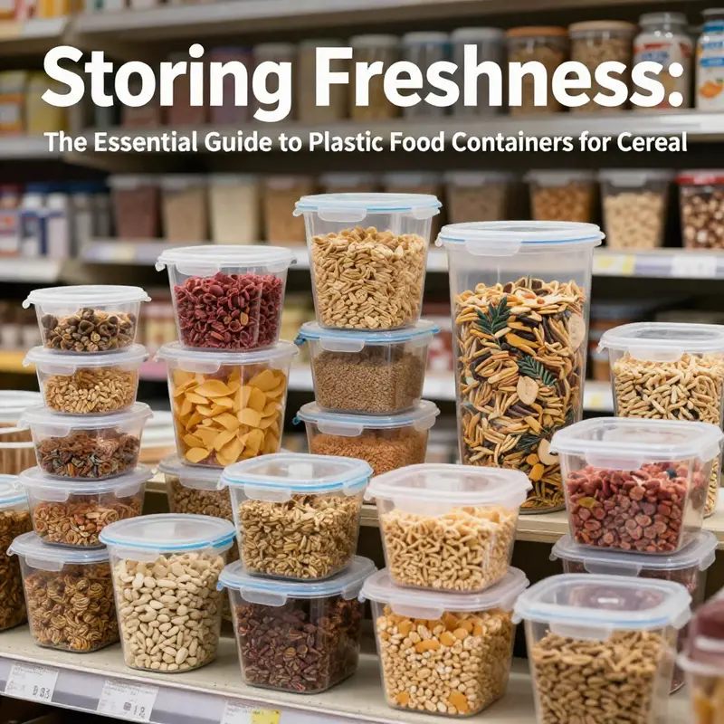 A variety of BPA-free cereal storage containers to ensure safe food storage.