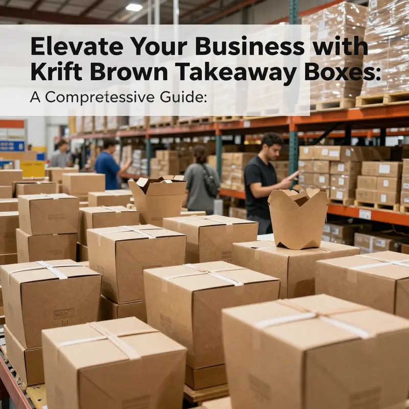 A warehouse brimming with kraft brown takeaway boxes ready for wholesale distribution.