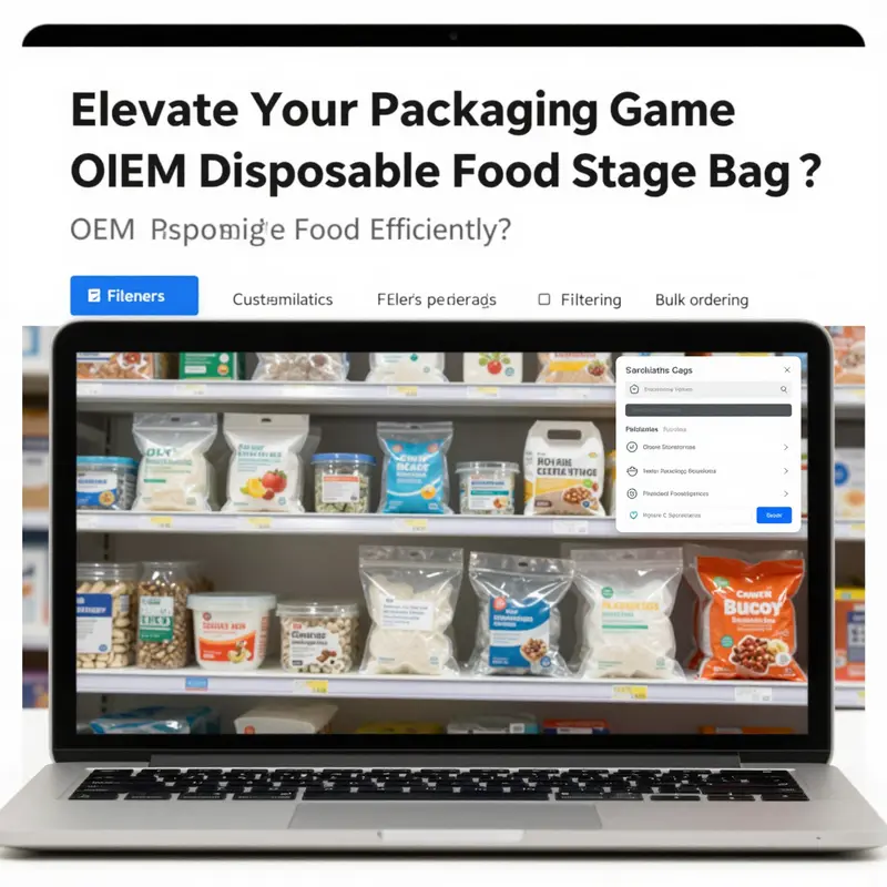 Various OEM disposable food storage bags demonstrating multiple design options and materials used.