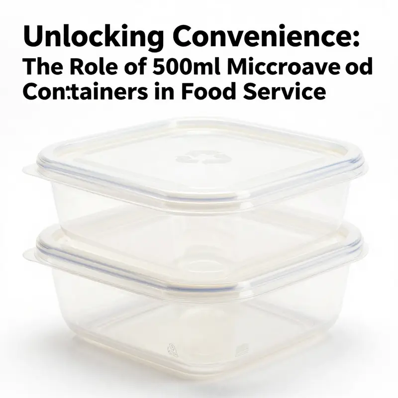 Detailed specifications of plastic 500ml microwave food takeaway containers highlight their essential features and compliance.