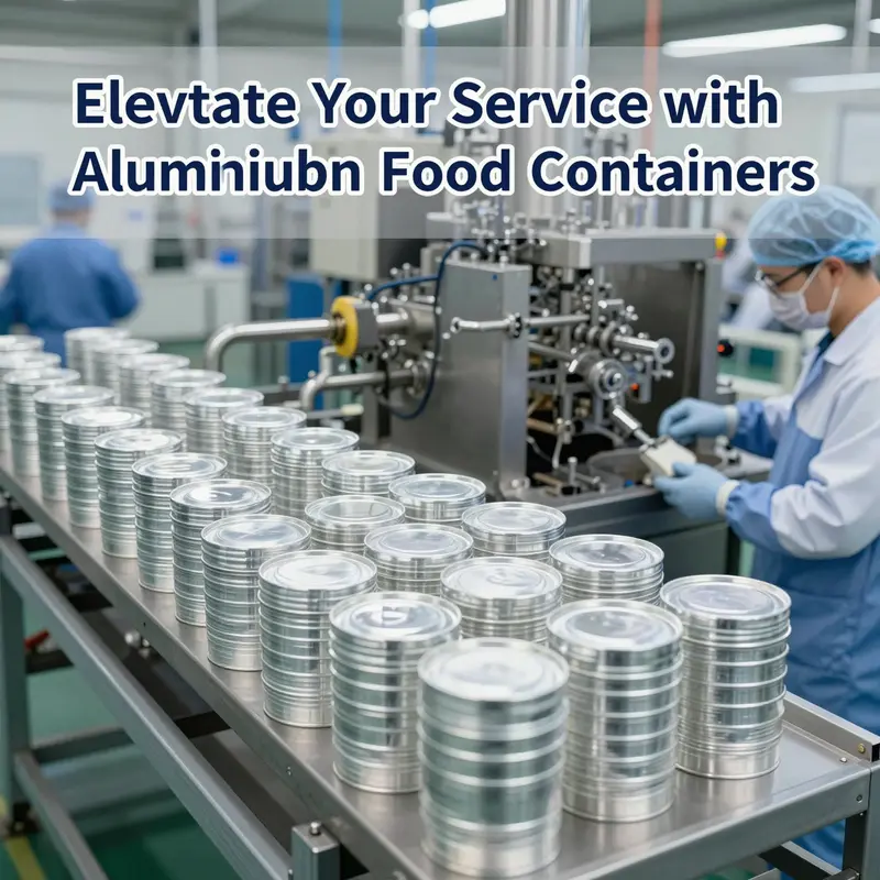 An array of aluminium disposable food containers showcasing different sizes and designs.