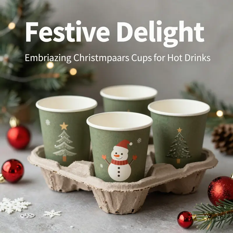 Christmas paper cups designed to accommodate hot drinks without compromising quality or aesthetic appeal.