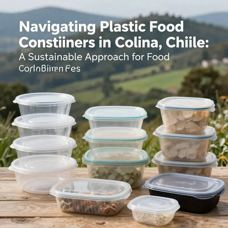 Eco-friendly plastic containers showcasing sustainable options for food packaging in Colina.