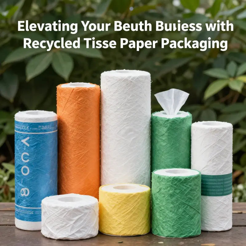 Vibrant recycled tissue paper products reflect eco-friendly choices.