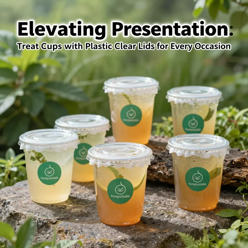 An assortment of clear plastic treat cups enhancing the presentation of desserts at a catered event.