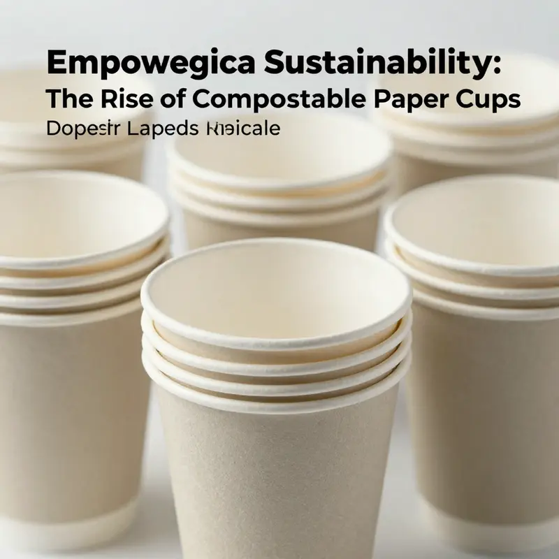 A detailed view of the innovative design of super compostable paper cups highlighting their durability.