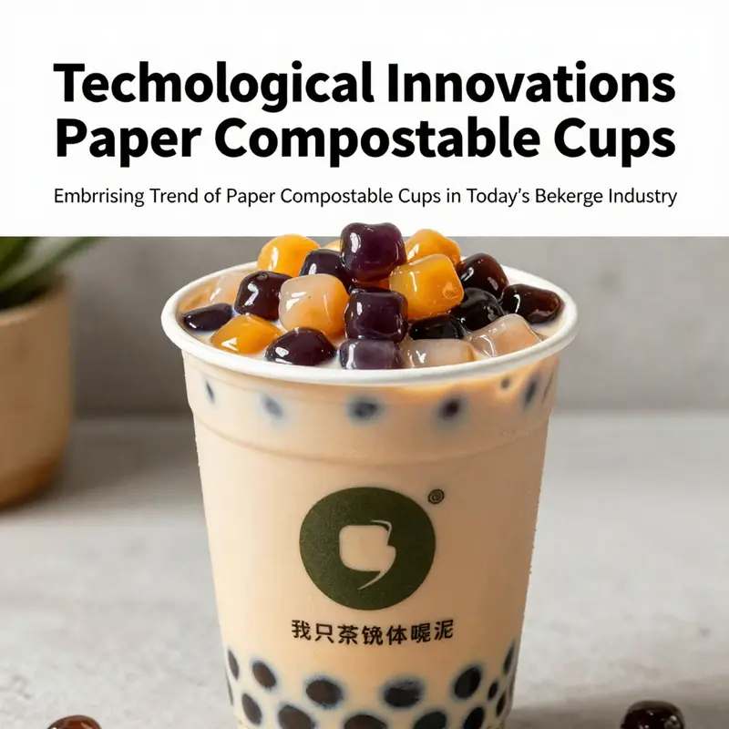 Innovative paper compostable cup designed for modern beverages like bubble tea.