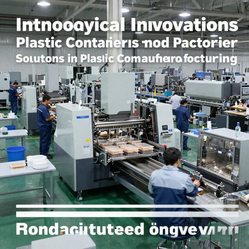 A state-of-the-art plastic container manufacturing facility emphasizing technological advancements.