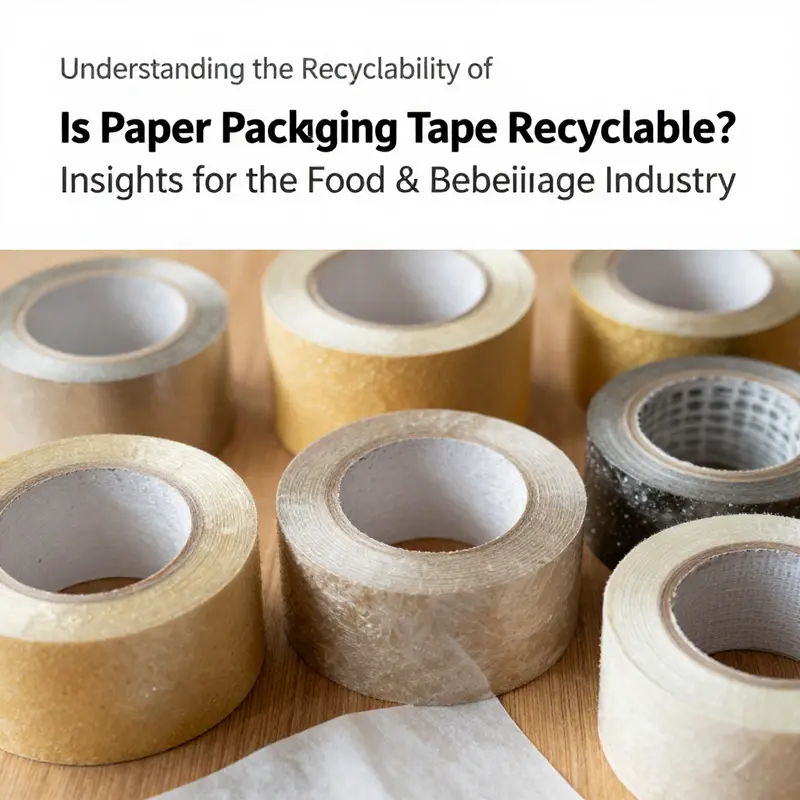 An overview of different types of paper packaging tape, highlighting materials that affect recyclability.