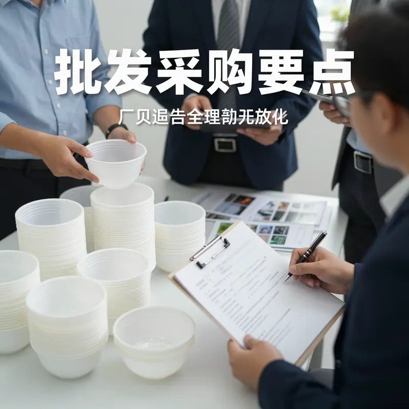 Different types of disposable plastic bowls made from PET, PP, and PLA materials.