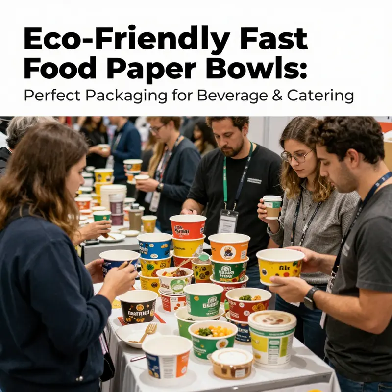 A variety of customized fast food paper bowls showcasing diverse designs, perfect for branding.