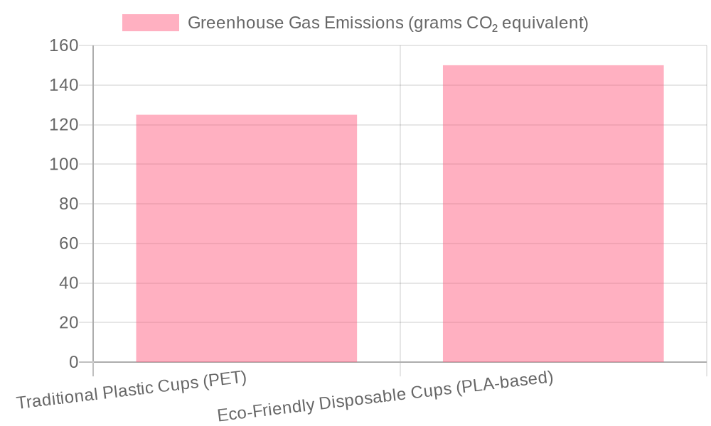 Chart comparing greenhouse gas emissions