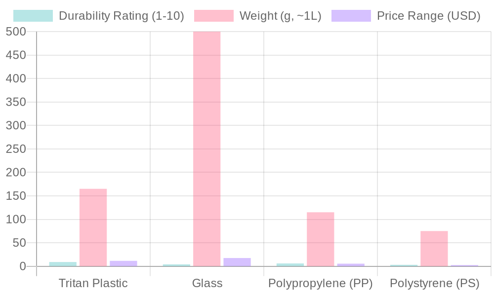 Comparison Chart for Food Container Materials