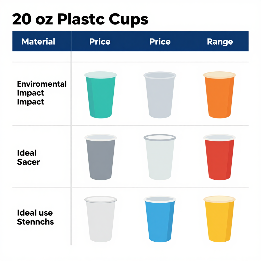 Comparative Chart of 20 oz Plastic Cups