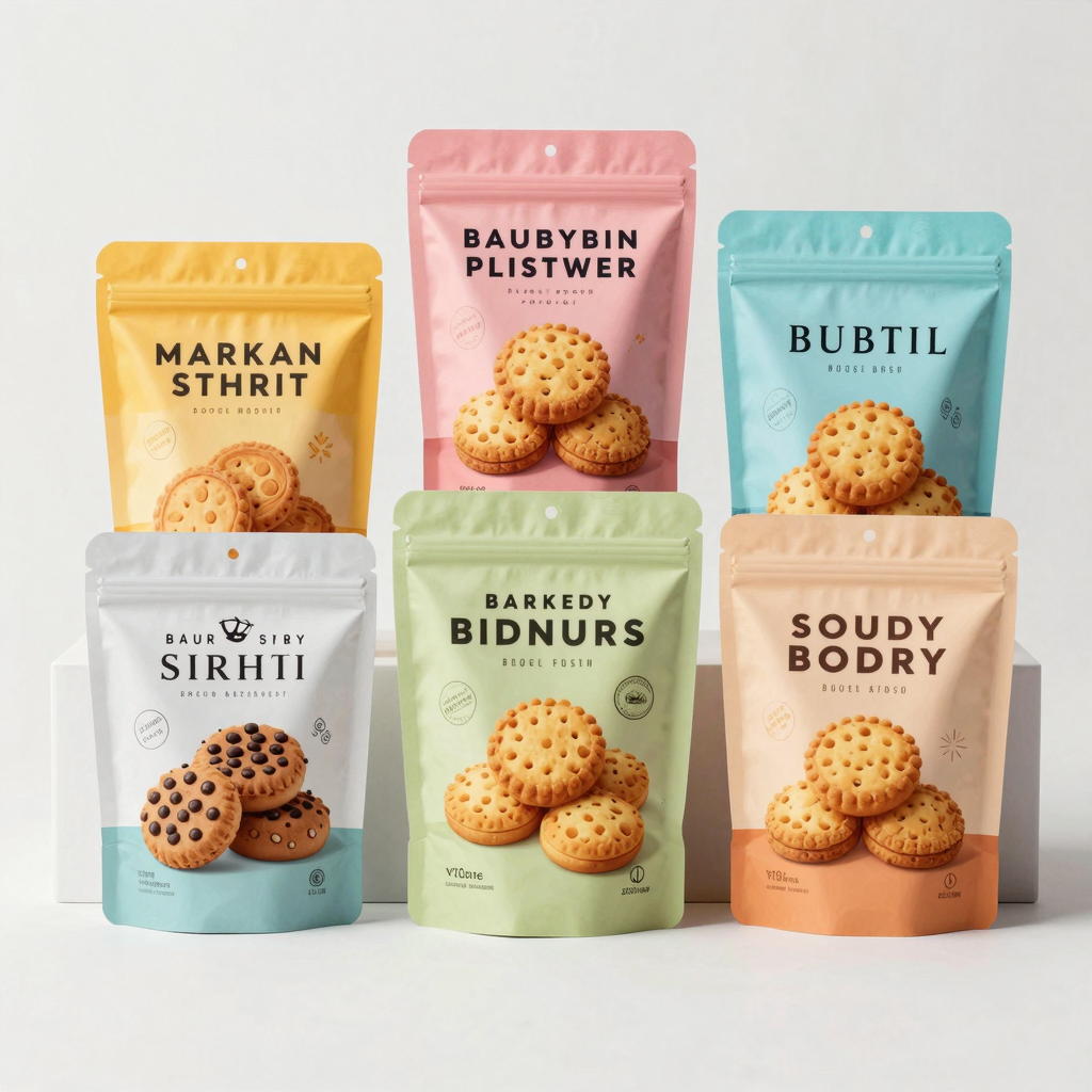 A variety of quality bakery biscuit packaging for bubble tea shops and food trucks
