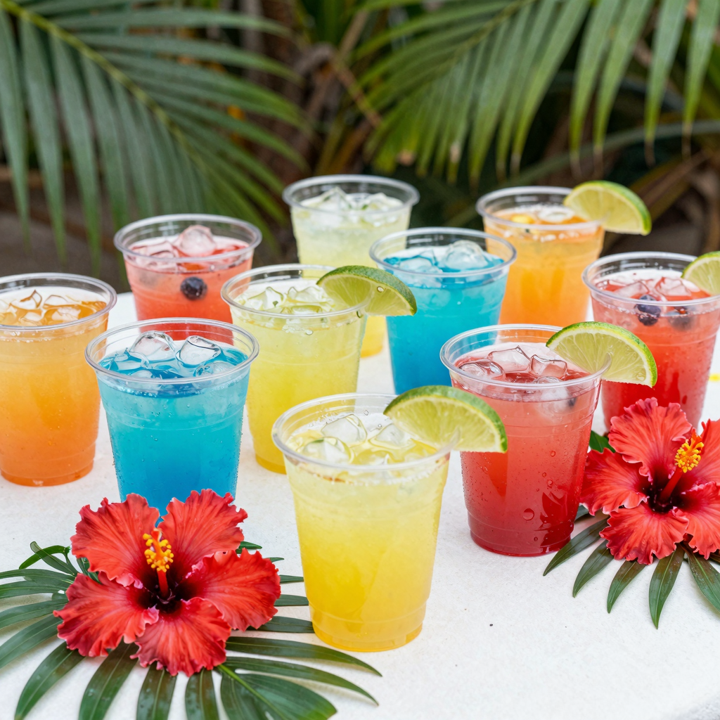 Clear Plastic Margarita Cups