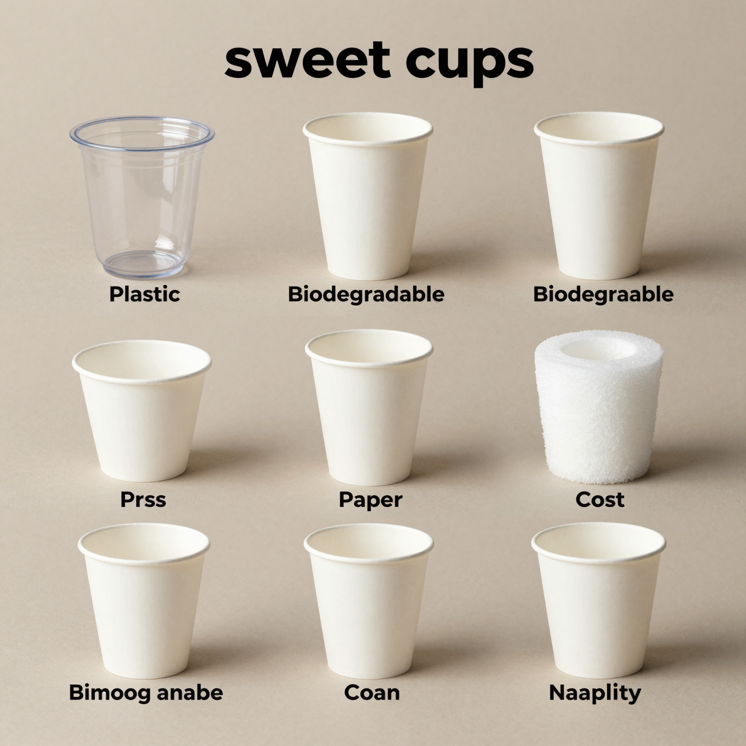 Comparison of Sweet Cup Materials