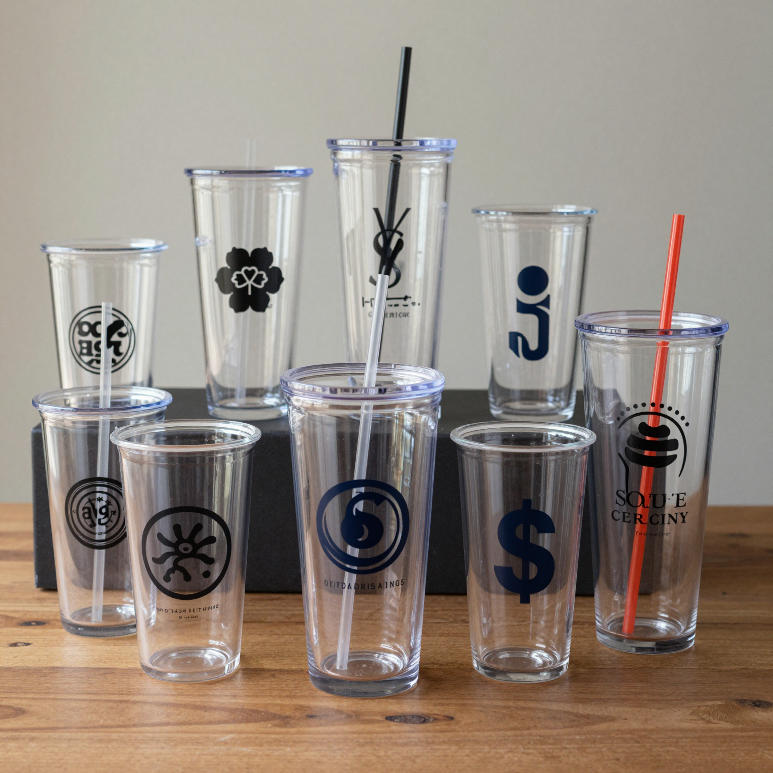 Custom Clear Plastic Tumblers