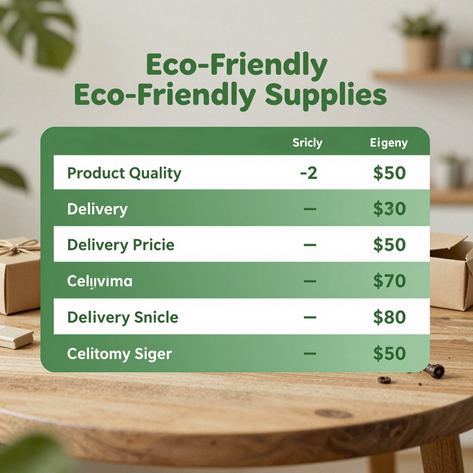 Eco-Friendly Packaging Suppliers Comparison