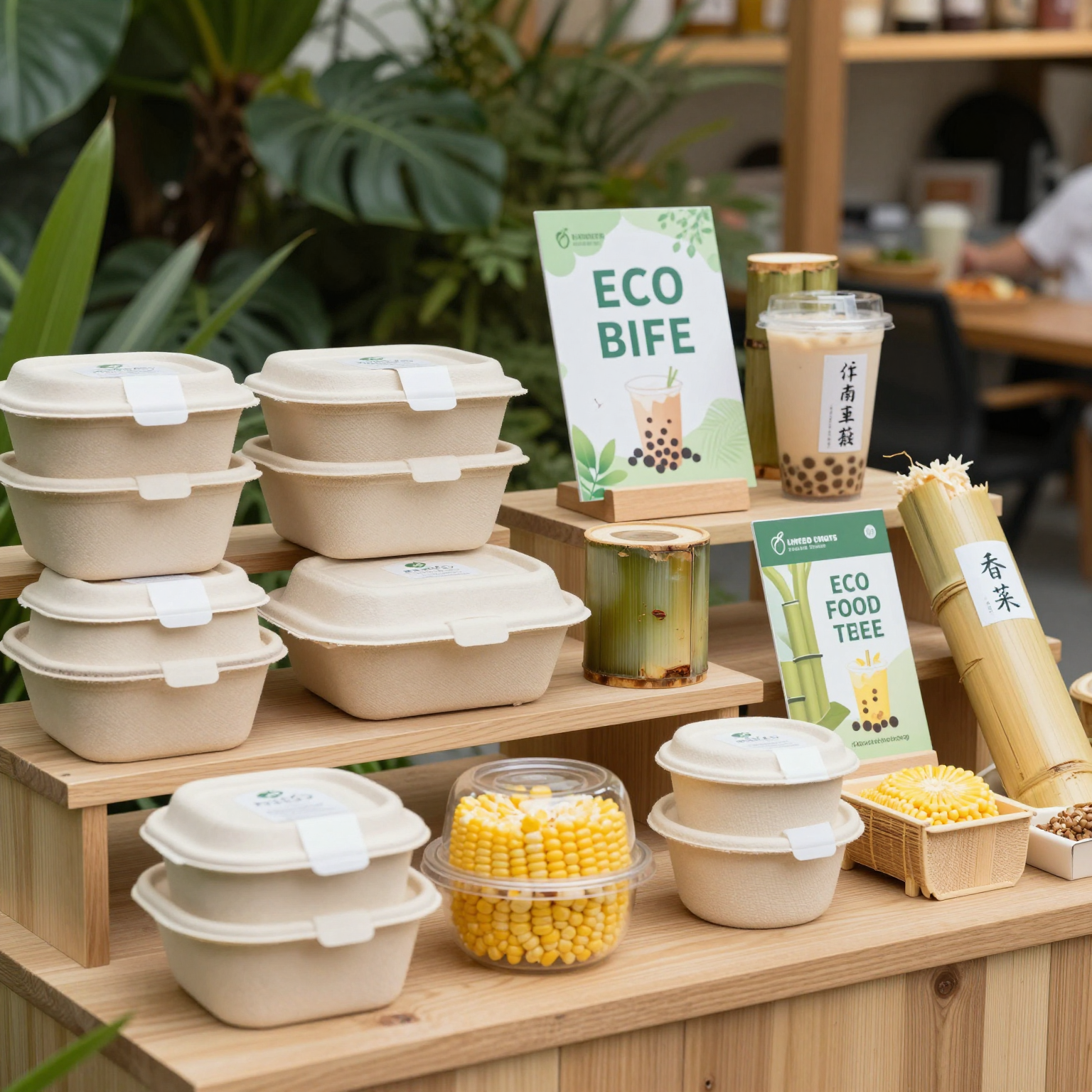Eco-friendly food packaging display
