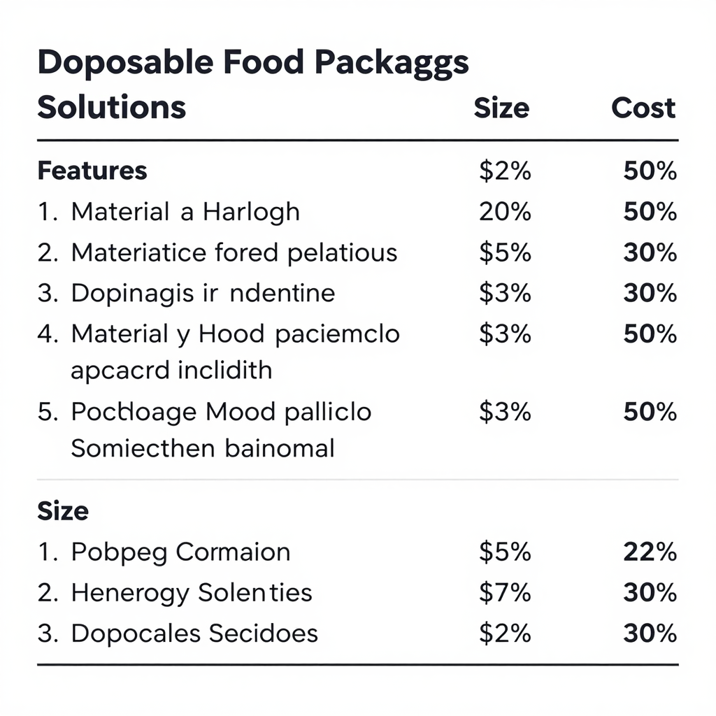 Disposable Food Packaging Solutions