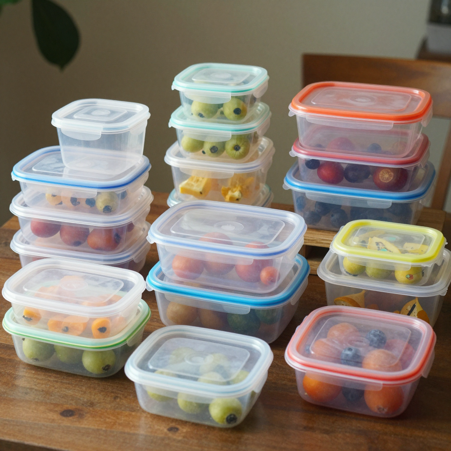 Various Plastic Containers for Food Storage