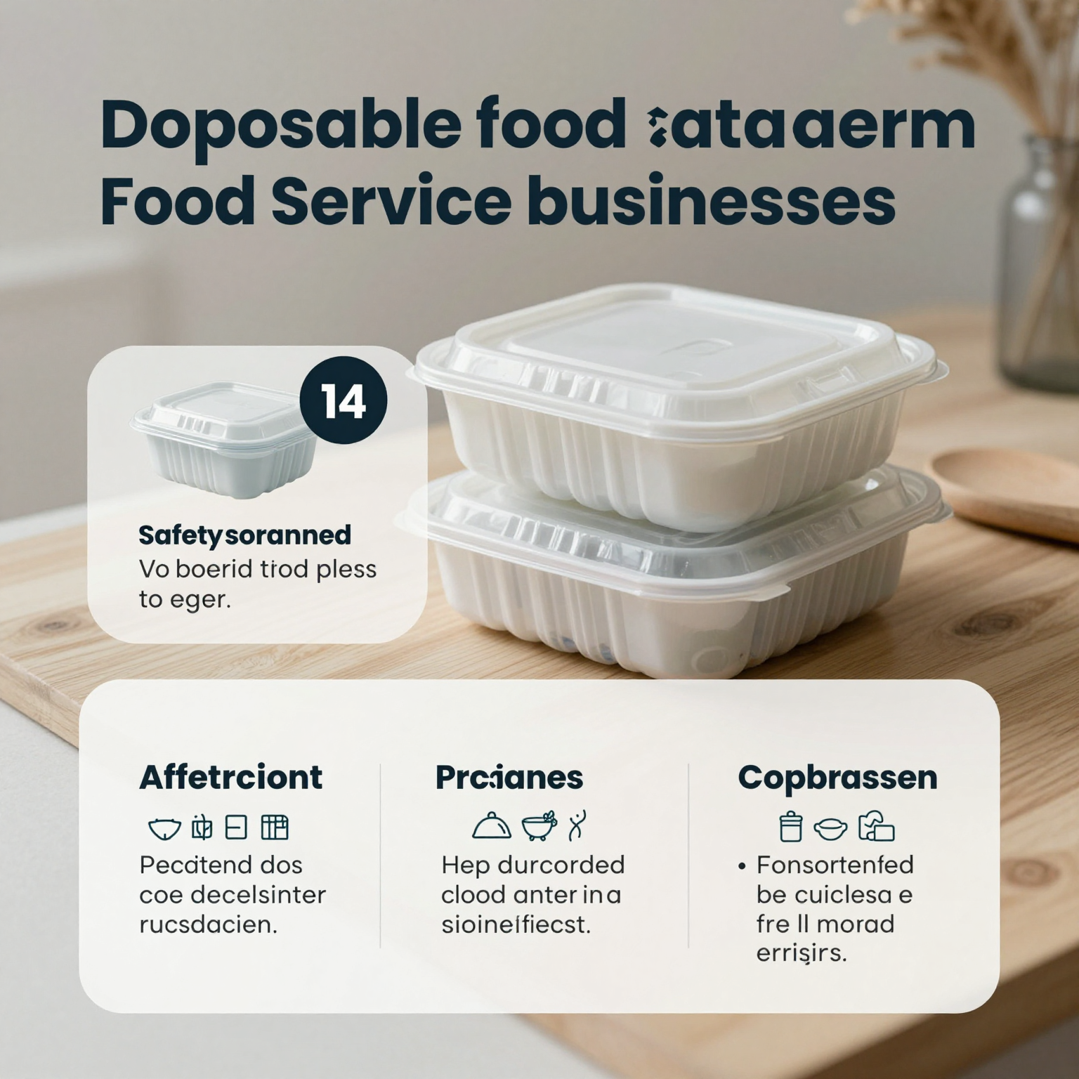Infographic on Industry Standards for Disposable Food Containers