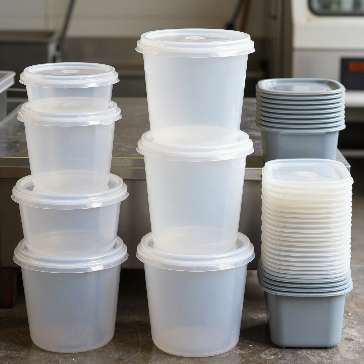 Different types of plastic bulk containers