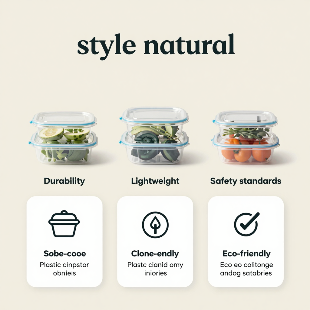 Infographic highlighting the advantages of plastic food containers