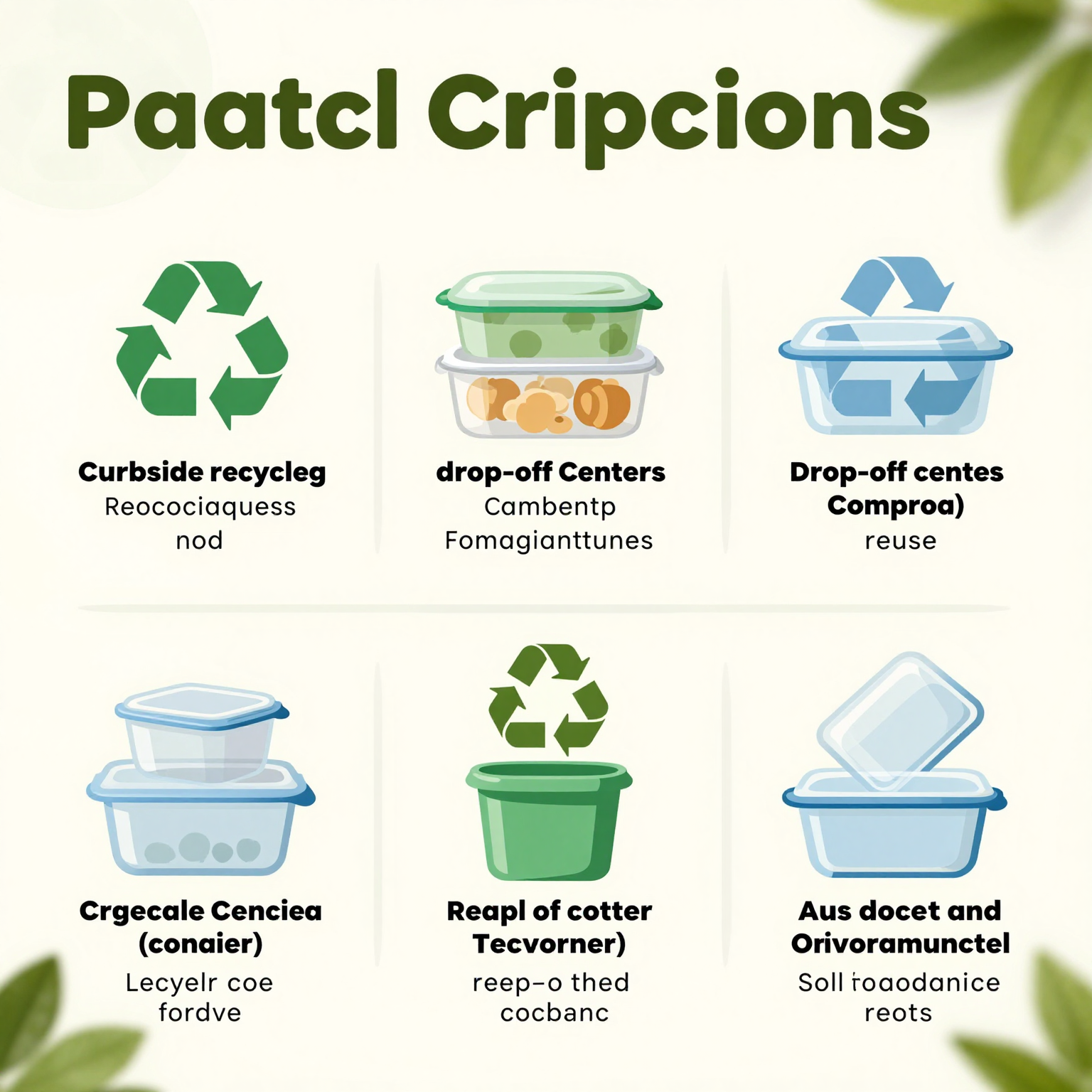 Infographic on Recycling Options for Plastic Food Storage Containers
