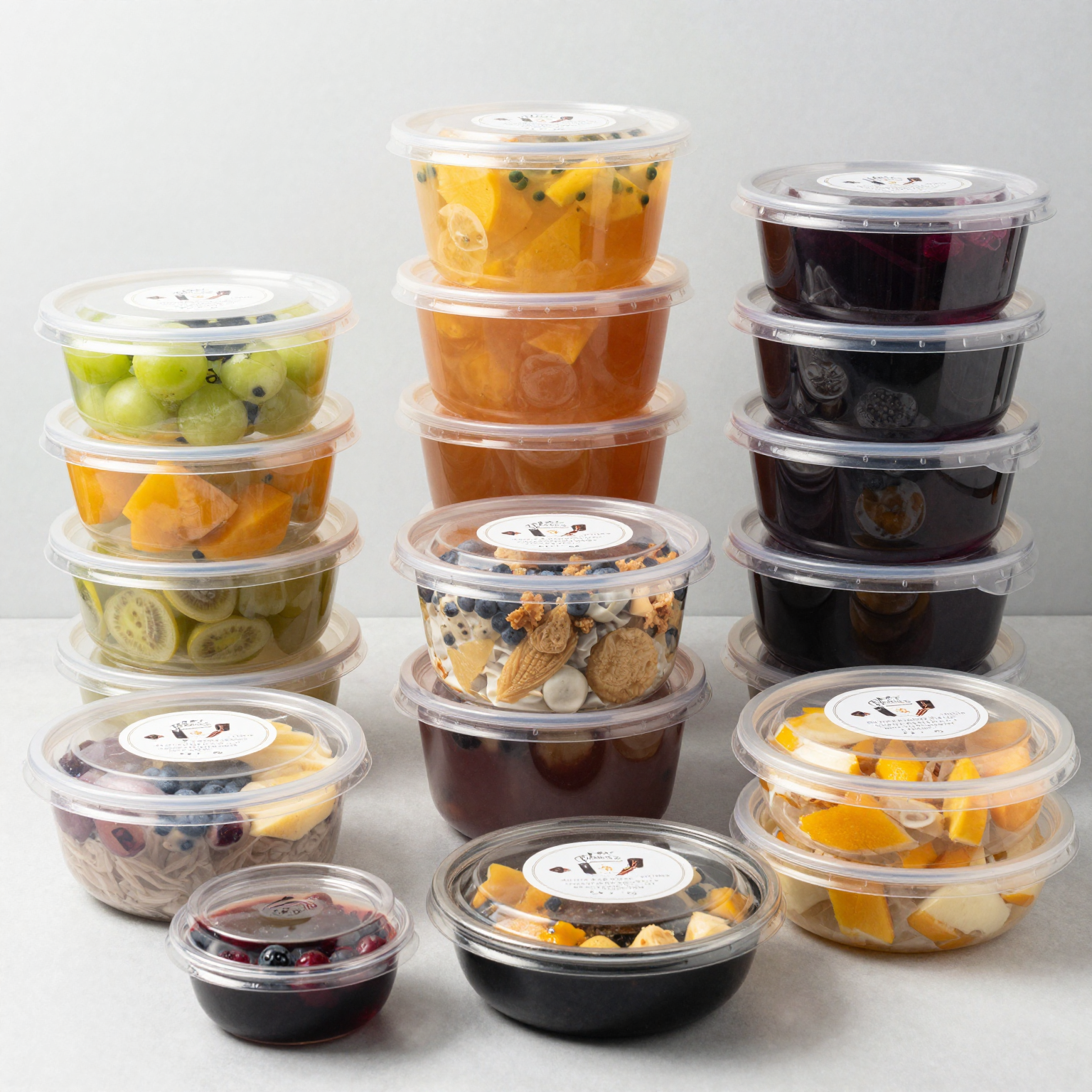 Food Packaged in High-Quality Plastic Containers