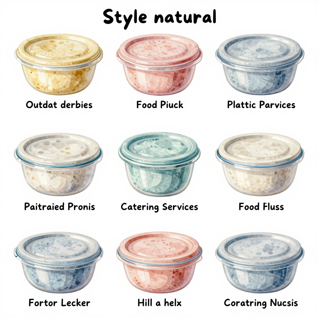Types of round plastic food containers suitable for different business integrations.
