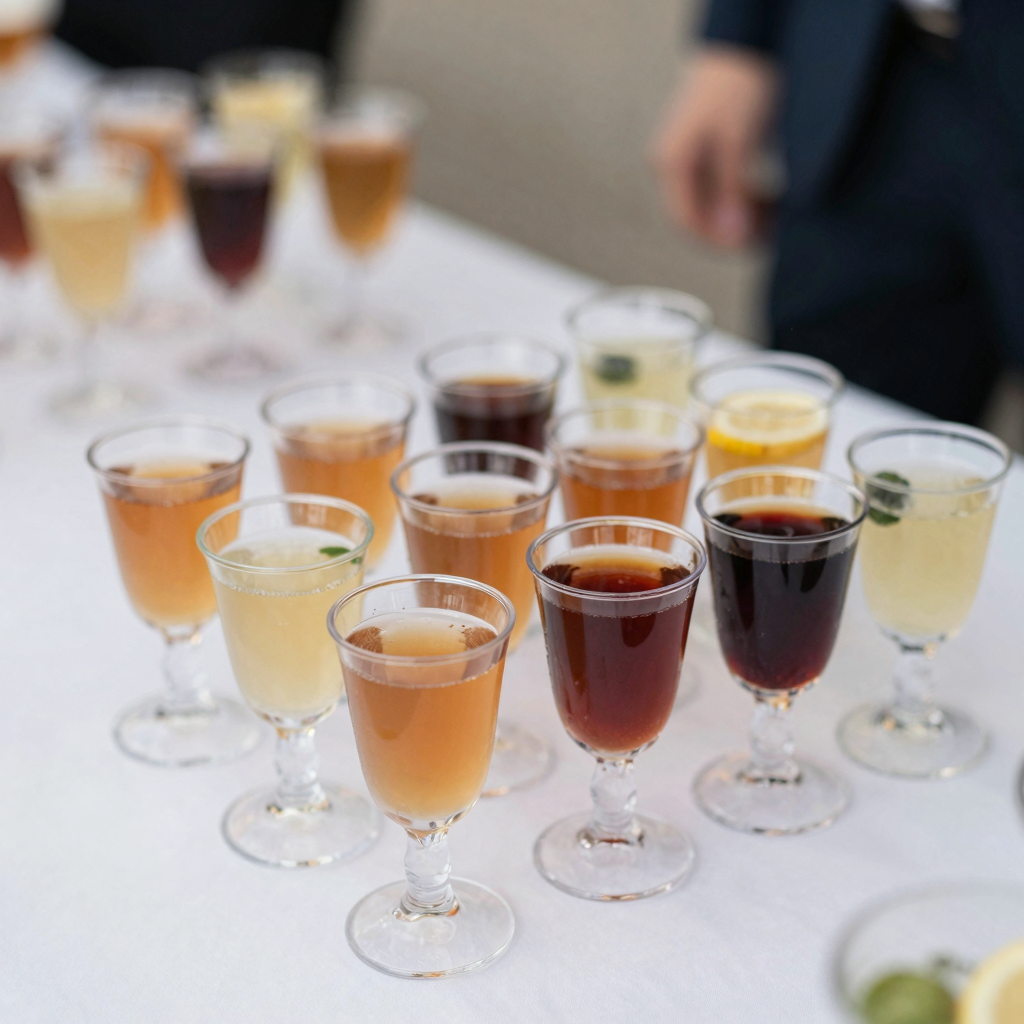 Shot cups at a catering event