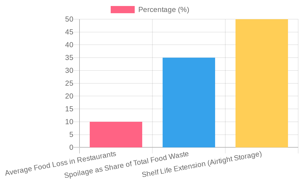 Chart showing commercial kitchen food waste statistics