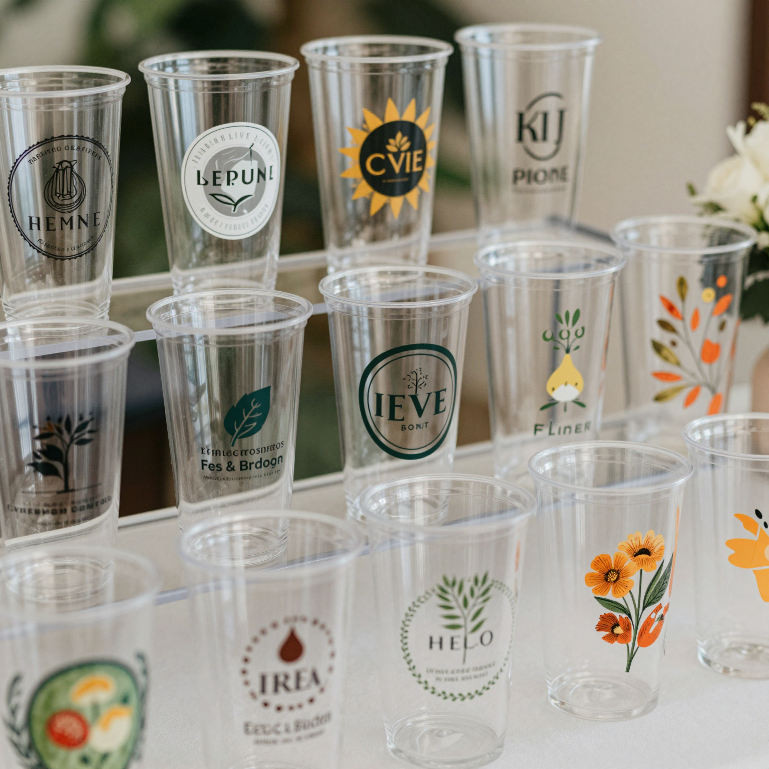 Customized Clear Plastic Cups